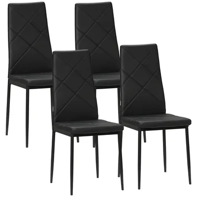 Productafbeelding van Eetkamerstoel, bekleding van kunstleer, comfortabele zitting, zwart
