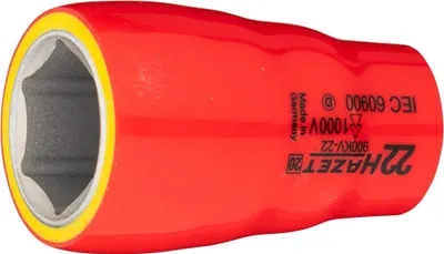 Produktbild von HAZET 900KV-22, Steckschlüsselbuchse, Rot, Gelb, 1 Kopf/Köpfe, 1/2", Imperial, 22 mm