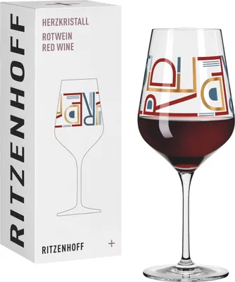 Produktbild von Herzkristall Rotweinglas #10 Von Christine Kordes