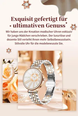 Produktbild von Elegante Smartwatch Damen mit Telefonfunktion 2026 Gold Silber rund mit Blutdruckmessung für Android und IOS Geräte wasserdicht mit Armbandwechsel