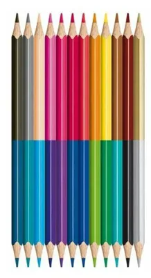 Produktbild von Buntstift Color´Peps Duo, Packung mit 12 sortierten, zweifarbigen Stiften