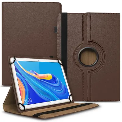 Produktbild von Tablet Tasche für Lenovo Tab 4 10 / Tab 4 10 Plus Schutzhülle Hülle Case DrehbarFarbe Uni 360 Taschen:Braun