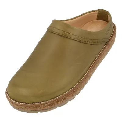 Produktbild von Haflinger Herren Clog Damen Leder Pantoffel Travel-Classic 818010, Größe:43 EU, Farbe:Grün