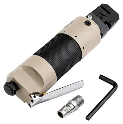 Produktbild von Absetzzange für Karosserie mit Stempel-Ø 5 mm, 2 in 1 Druckluft Lochzange und Falzzange für KFZ Blechreparatur