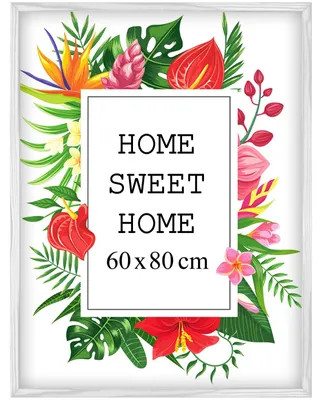 Obrázok produktu pre Rám na obrázky MG Design, biela, 60 x 80 cm – vyrobený z prírodného dreva s akrylovým sklom, určený na zavesenie aj na postavenie, vhodný na fotografie, plagáty a puzzle