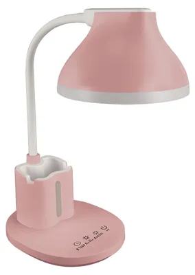 Productafbeelding van 7-W LED-bureaulamp met instelbare lichtkleur en aanraakschakelaar, roze. DEBRA Ideus 04231