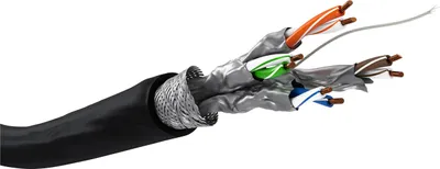 Zdjęcie produktu dla Goobay 52768 Zewnętrzny kabel sieciowy CAT 7, S/FTP (PiMF), czarny, 100 m przewodu z miedzi beztlenowej (OFC), AWG 23/1 (pełny), powłoka polietylenowa (PE)