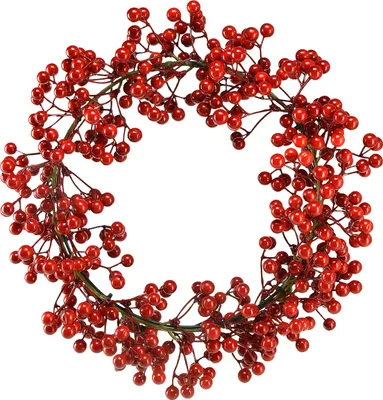 Produktbild von Weihnachtskranz Künstliche Rote Beeren Dekokranz Festliche Türgestaltung Winterdeko Ø30cm