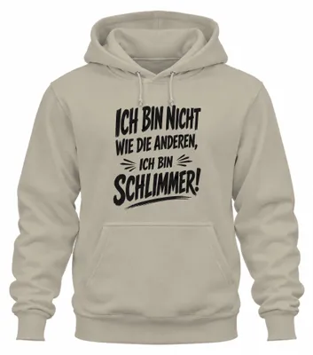 Produktbild von Ich bin nicht wie die anderen ich bin Statement Sarkasmus Hoodie Kapuzenpullover, Natur, XL