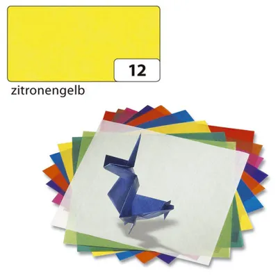Image de Folia 82512 Papier calque - 42g, 70 x 100 cm plié, 25 feuilles, jaune citron