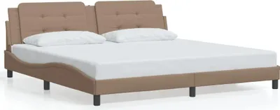 Produktbild von vidaXL Bettgestell ohne Matratze "Zadar" Cappuccino-Braun 200x200 cm Kunstleder