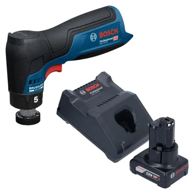 Zdjęcie produktu dla Szlifierka mimośrodowa akumulatorowa Bosch GEX 12V-32 12 V 32 mm bezszczotkowa + 1x akumulator 6,0 Ah + ładowarka