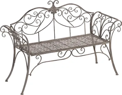 Zdjęcie produktu dla Sofa - Romantic - 133x47x90 cm - Stahl - Grau gewaschen