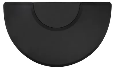 Produktbild von Friseursalon Bodenschutzmatte - Halbkreis Stuhlmatte - 91 x 152 cm - Rutschfest - 1,8 cm Dick - PVC - Für Friseur- und Barberstuhl
