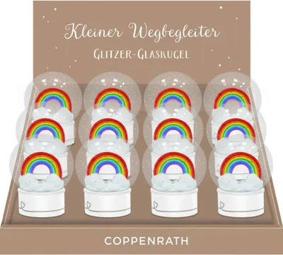Produktbild von Glitzer-Glaskugel Regenbogen