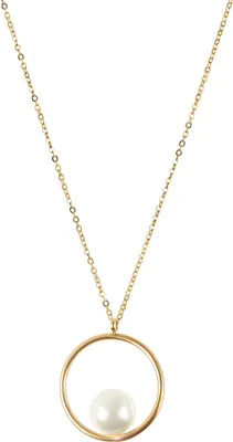 Produktbild von Akzent Edelstahlschmuckset (Kette und Ohrringe), mit Glasperlen