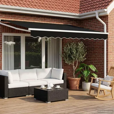 Produktbild von vidaXL Elektrische ausziehbare Markise Schwarz 3 x 2,5 m
