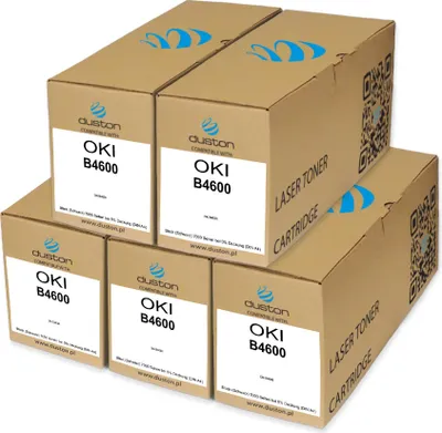 Produktbild von 5x B4600, 43502002 Toner Druckertoner Patrone Schwarz kompatibel mit Oki B4600