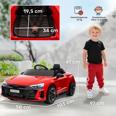 Produktbild von HOMCOM Kinder Elektroauto, Kinderfahrzeug mit Ferbedienung, Kinderauto, Rot