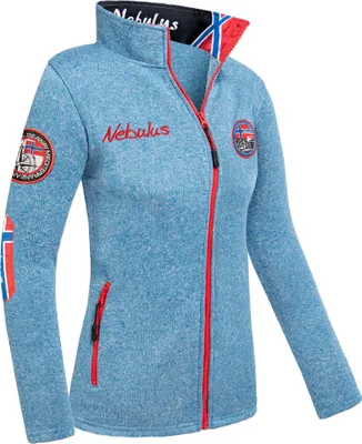 Immagine prodotto di Giacca in pile Nebulus FLENN donna, calda giacca in pile, con zip integrale lunga, P4639 - donna, blu malibou, XL/42