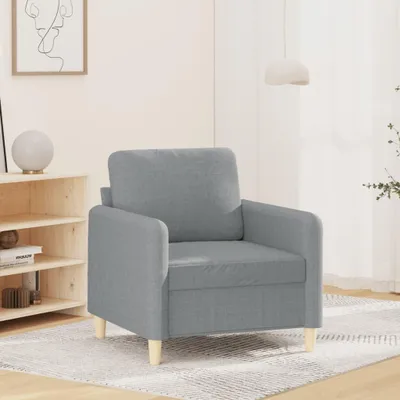 Produktbild von Hellgrauer Sessel aus Stoff, 60 cm