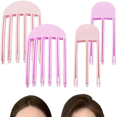 Produktbild von Haarclips rosa lila Kunststoff 4er Pack