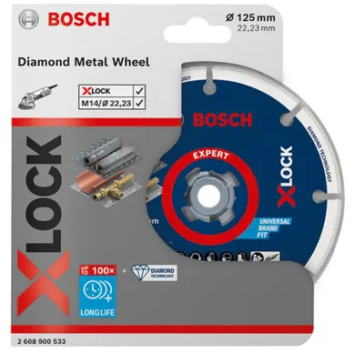 Zdjęcie produktu dla Bosch 2 608 900 533, Tarcza tnąca, Środek płaski, Stal nierdzewna, Stal, Bosch, 2,22 cm, 12,5 cm