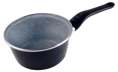 Stieltopf 16 cm, 1,4 L, emailliert, dunkelgrau, Antihaft