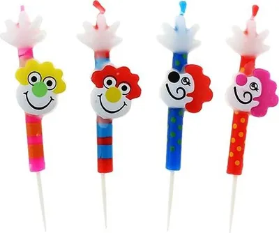 Produktbild von Clownkopfkerzen 4 St.