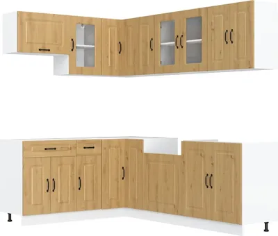 Produktbild von 11-tlg. Küchenschrank-Set Kalmar Artisan-Eiche Holzwerkstoff