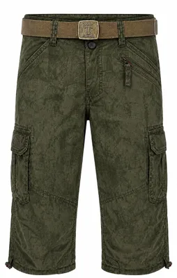 Produktbild von Timezone Loose Fit Shorts Gürtel Cargo Style Wadenlang Kariert Größe: 30W
