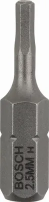 Image de Embout de vissage extra-dur HEX 2,5, 25 mm, paquet de 3