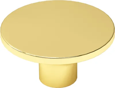 Obrázek produktu pro Nábytkový knoflík, lesklá zlatá barva, knoflík na skříň Astro, Ø 36 mm, moderní knoflík