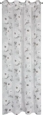Produktbild von Gardine BESSY weiß rosa 140x250 cm  Ösen Ösenvorhang