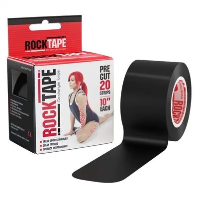 Produktbild von RockTape vorgeschnittenes Kinesiotape – Sporttape – 5 cm x 5 m – Schwarz