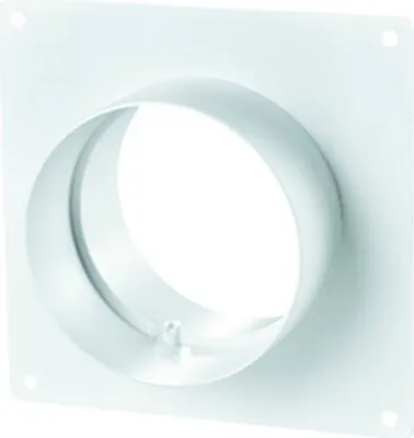 Produktbild von 100mm PVC Rundrohrverbinder mit Flansch für Abluft Grow