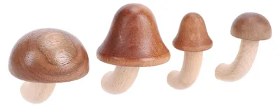 Produktbild von 4 Stück Pilz-Kühlschrankmagnete aus Holz, 3D, niedlich, einzigartig, Kühlschrankmagnet für Foto, Memo, Whiteboard, Metall, Möbel, Heimdekoration, Brau