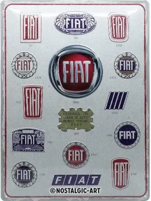 Produktbild von Nostalgic-Art - Blechschild 30 x 40 cm - FIAT - Fiat Logo Evolution