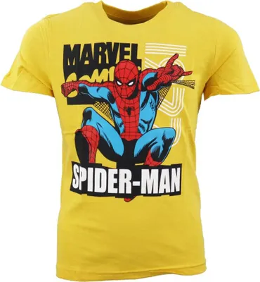 Produktbild von Marvel Spiderman T-Shirt Kurzarm Kinder Jungen Shirt – Gelb / 110
