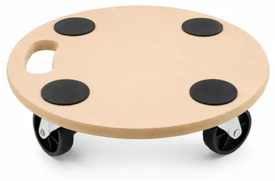 Produktbild von Bituxx Transportroller Rollbrett Rund MDF 38 x 38 bis 200kg MS-19227
