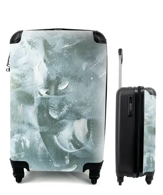 Produktbild von MuchoWow® Koffer Handgepäck Trolley Rollkoffer Kleine Reisekoffer mit 4 Rollen - Acrylfarbe - Strukturen - Abstrakt - Cabin Size < 55x40x23 cm & 55x40x20 cm - Fotokoffer - Kabinenkoffer - Boardgepäck - Reise-Box - Reisekoffer - Reisegepäck - Koffer mit Bild - Trolley für Kinder