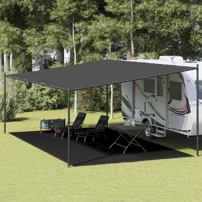 Immagine prodotto di vidaXL Tappeto per tenda 400x800 cm Nero HDPE