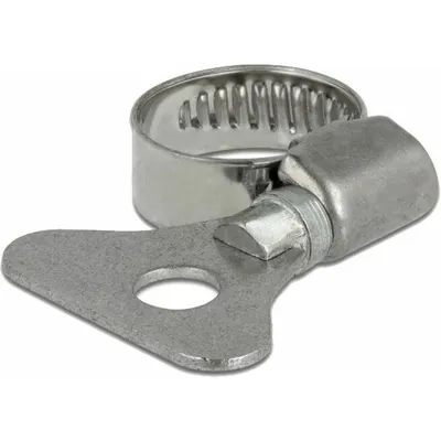 Produktbild von DeLOCK Schlauchschelle mit Flügelmutter 13 - 19 mm 10 Stück Metall, Schmetterlingsklemme, Edelstahl, Metall, Polybag, 1,3 cm, 1,9 cm