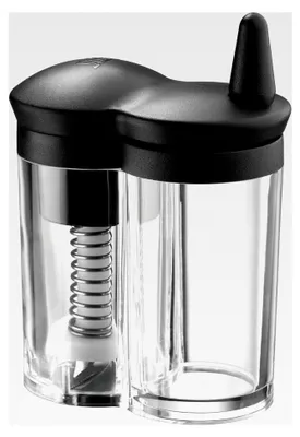 Produktbild von Muskatmühle mit Reservebehälter, Reibe mit Behälter, Glas, Kunststoff, Muskatreibe