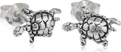 Produktbild von Paar Ohrstecker Schildkröten Talisman 8mm Silber 925 Keltische Ohrringe Amulett