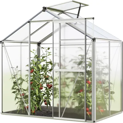 Zdjęcie produktu dla GFP Szklarnia Jasmin 2 rama aluminiowa 192 x 131 cm panele poliwęglanowe