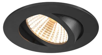 Image de SLV 1007390 NEW TRIA 68, Plafonnier encastré à LED, 3000K, 38° rond noir