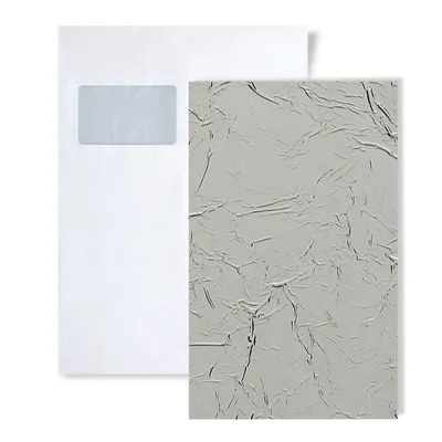 Immagine prodotto di 1 campione di pannello da parete S-24945 WallFace CREPA Silver STRUCTURE Collection | Formato circa A5