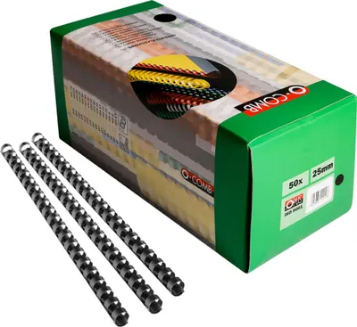 Image de Peigne en plastique 25mm /50pcs/ Peigne en O noir