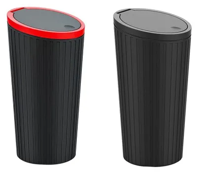 Image de Mini poubelle pour voiture avec couvercle (lot de 2)